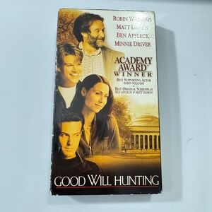 Good Will Hunting VHS 1998 Robin Williams Matt Damon Miramax Drama Movie